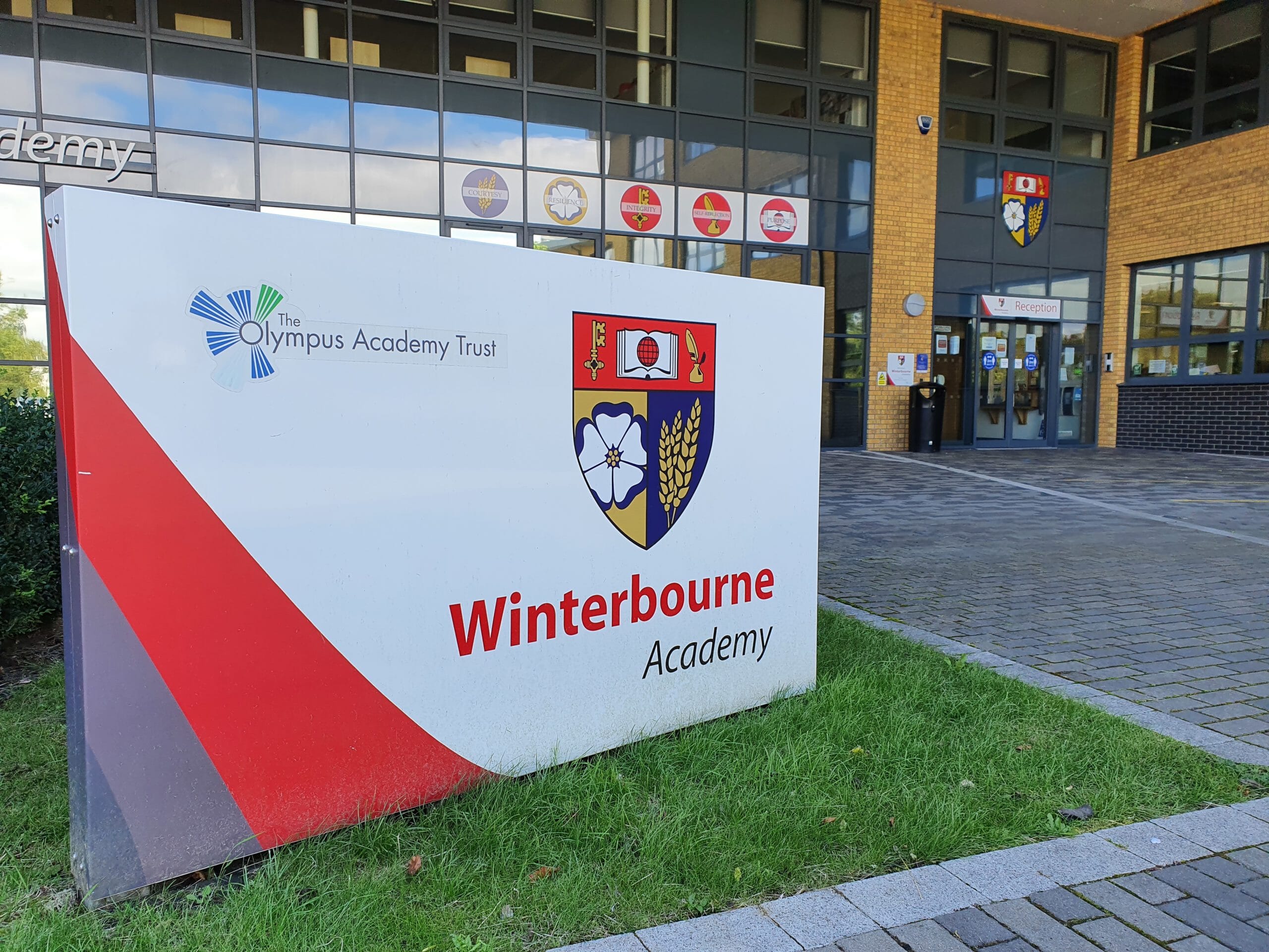 A bold new identity for Winterbourne Academy Signs