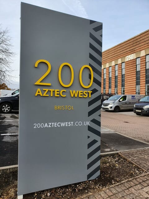 200 Aztec West Monolith Signs