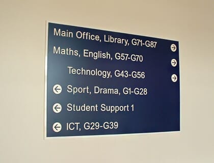 Braille and Tactile Wayfinding Sign