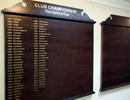 Honours Board Lettering