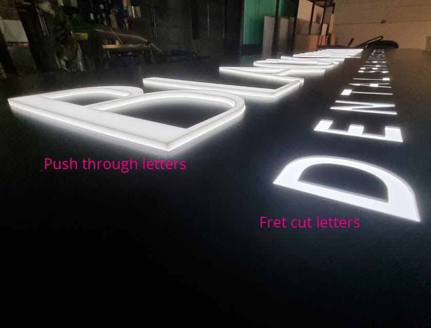 Illuminated sign letters