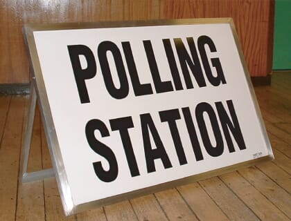 Polling Station Sign Free Standing