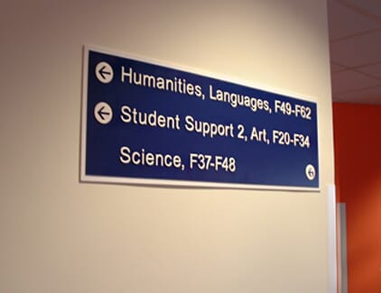 Wall Mounted Directional Sign