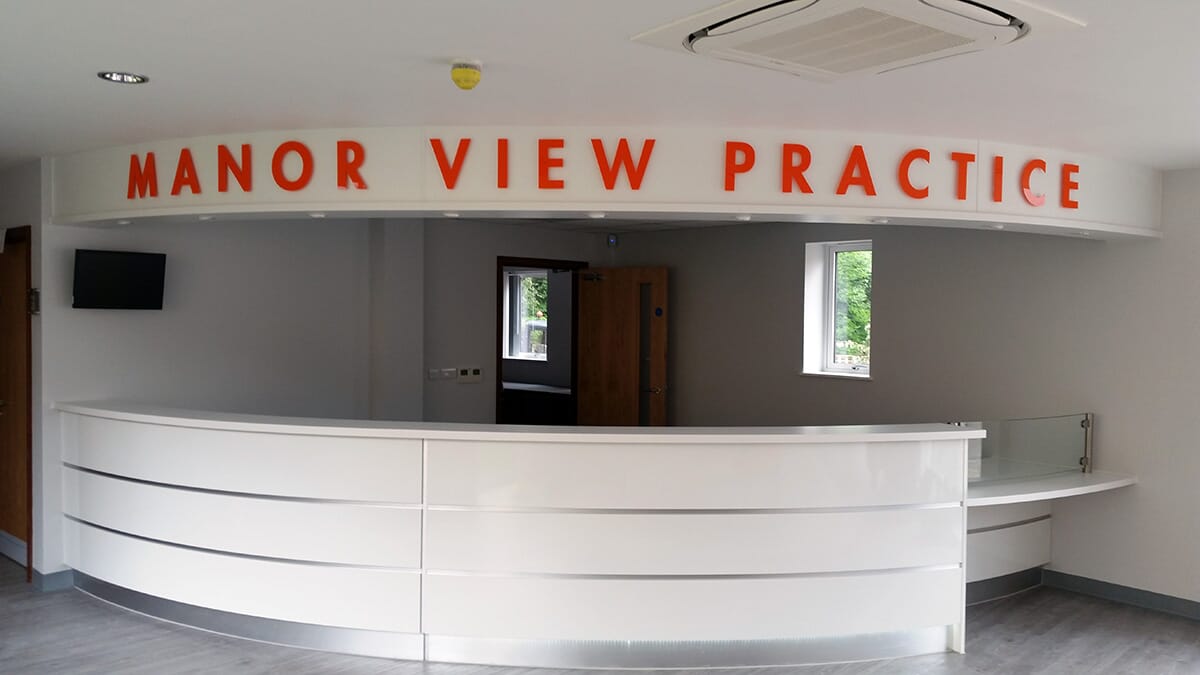 Sign Letters in Reception Area
