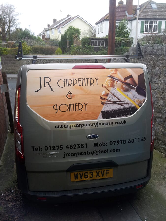 Van Sign Writing on a Carpenters Van