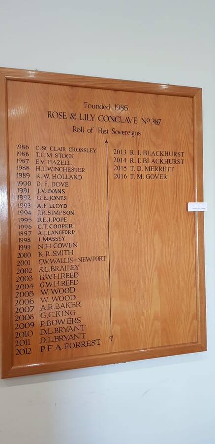 Golf Club Wooden Honours Board