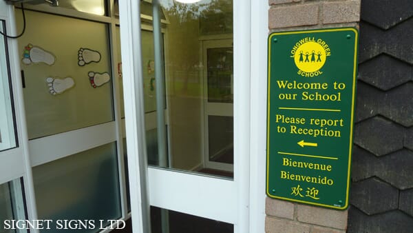 Welcome Sign for a School