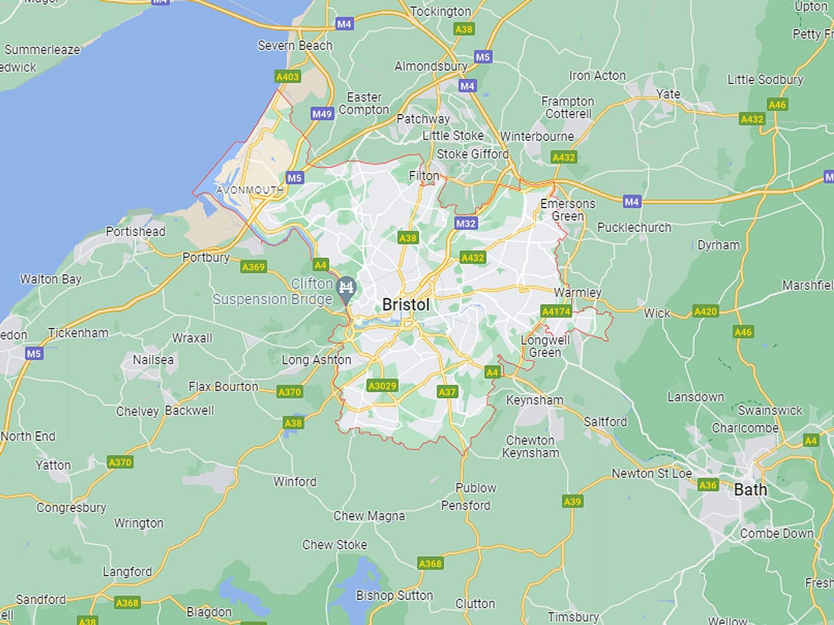 Map of Bristol