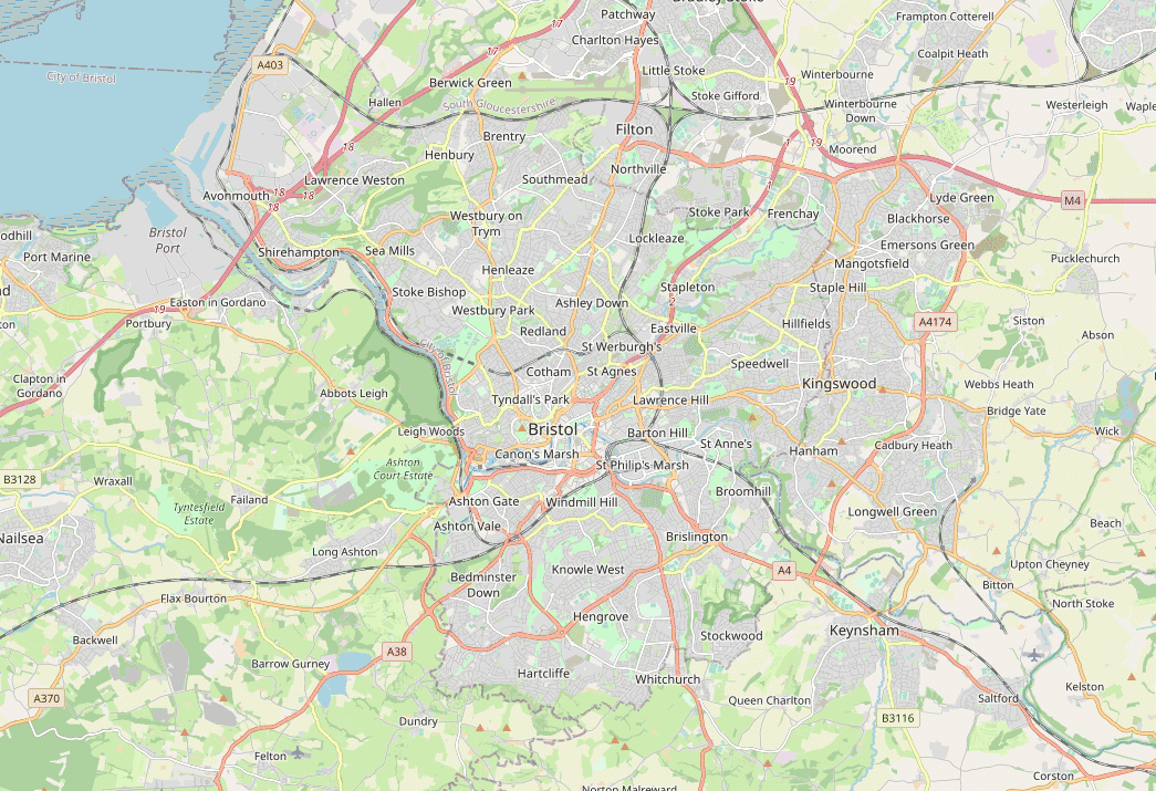 Map of Areas we cover in Bristol