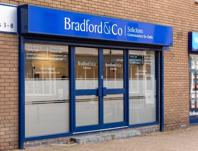 New shop sign at Bradfords and co in nailsea